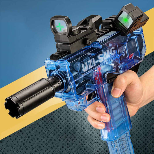 Blue Plastic UZI Toy Gun